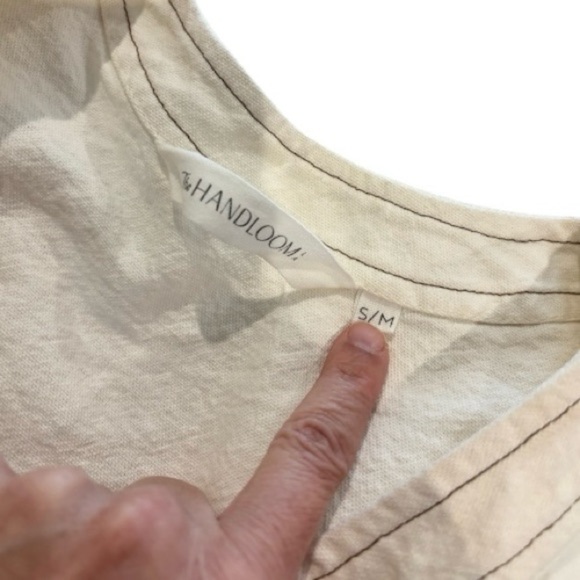 The Handloom Los Angeles Chloe Top Front Tie Crop Blouse Top - Picture 5 of 8